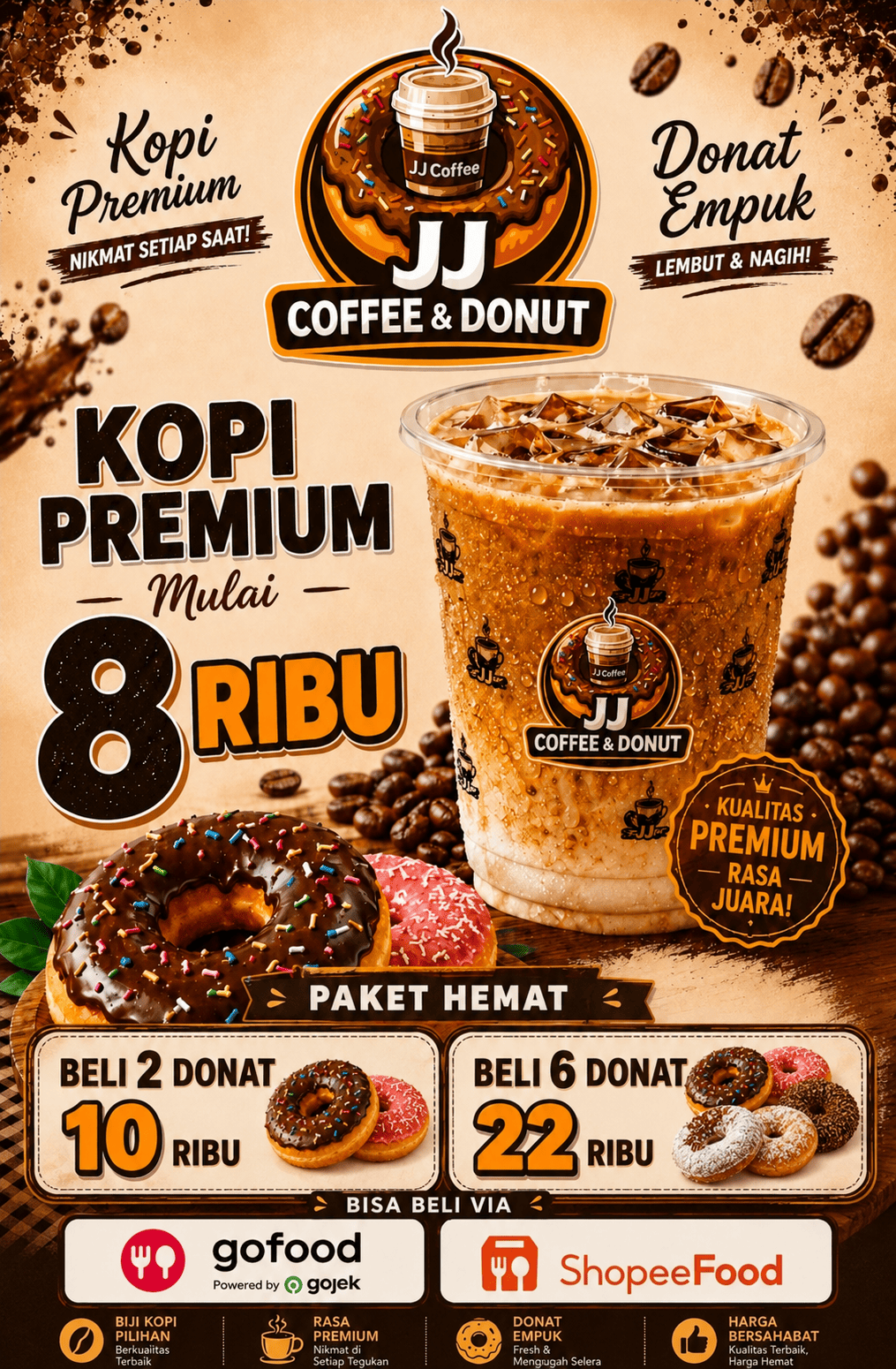 Paket Hemat JJ Coffee & Donuts